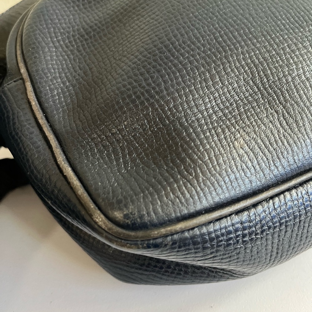 Navy blue Leather Crossbody Bag - Picture 8 of 15